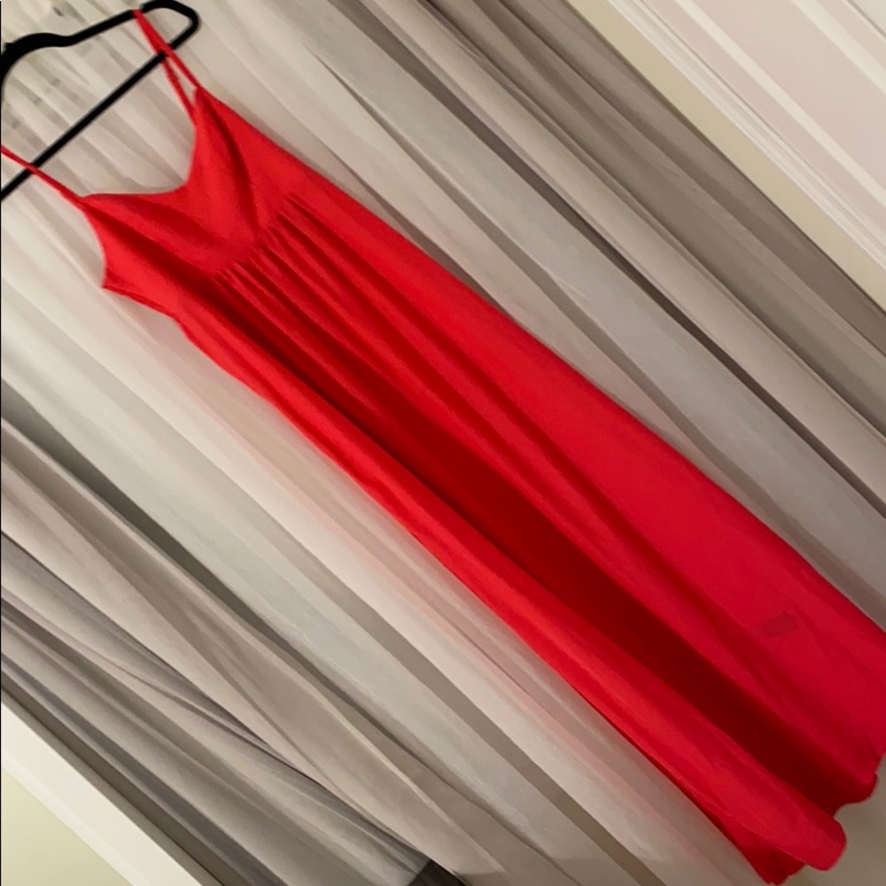 long pink dress